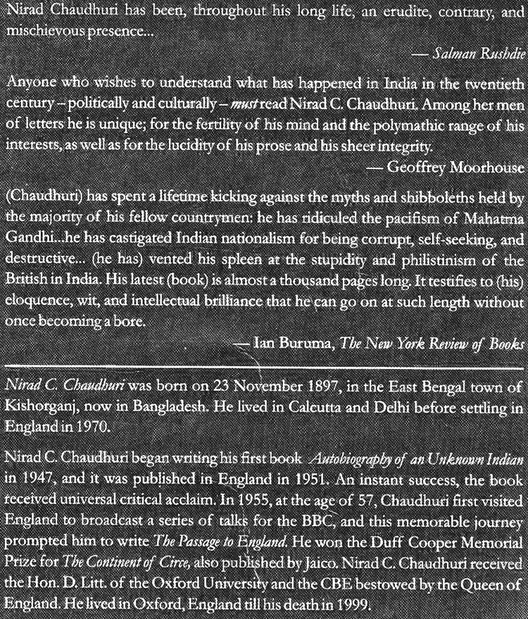 Reviews of works by N.C. Chaudhuri